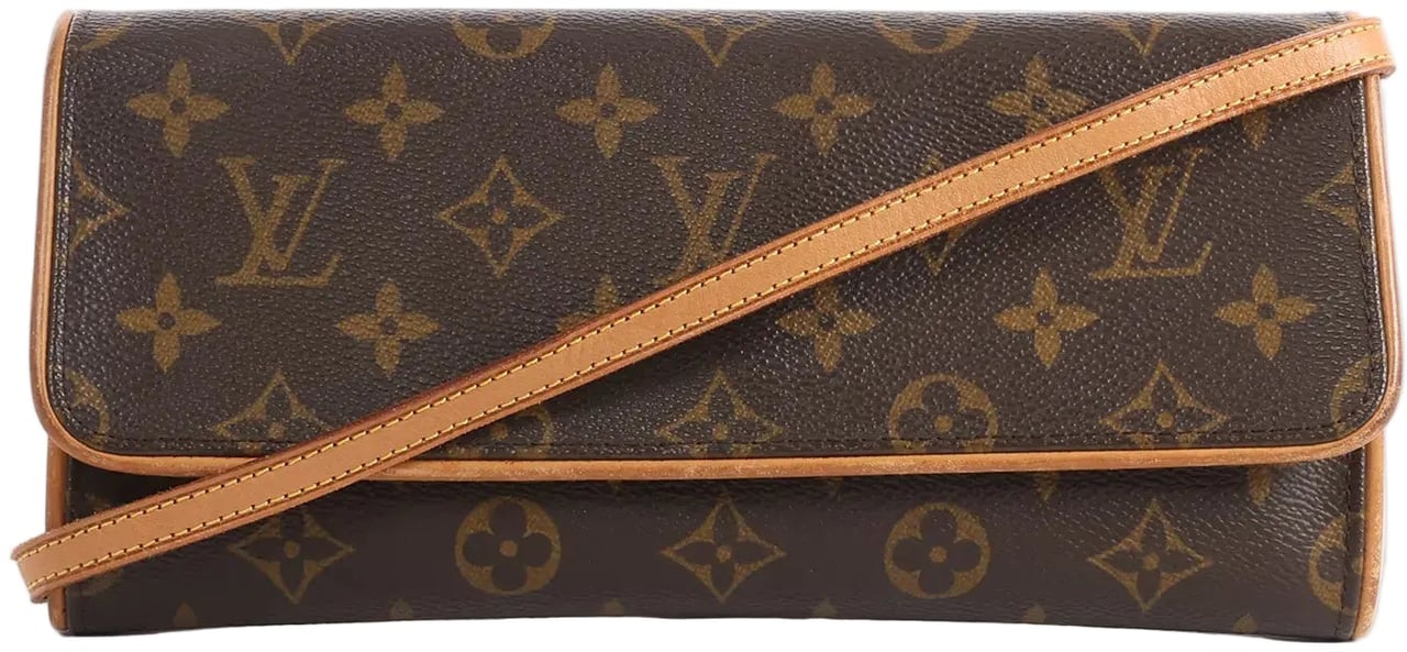 Louis Vuitton Pochette Twin GM Monogram Canvas Crossbody Bag in Brown M51852 Bruin