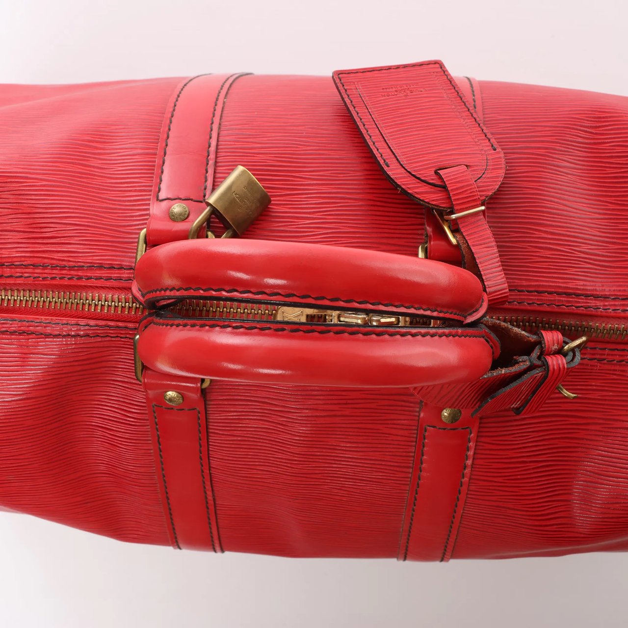 Louis Vuitton Louis Vuitton Keepall 45 Epi Leather Travel Bag in Red M42977 Rood