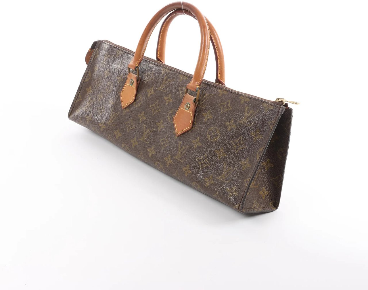 Louis Vuitton Sac Triangle Monogram Canvas Handbag in Brown M51360 Bruin