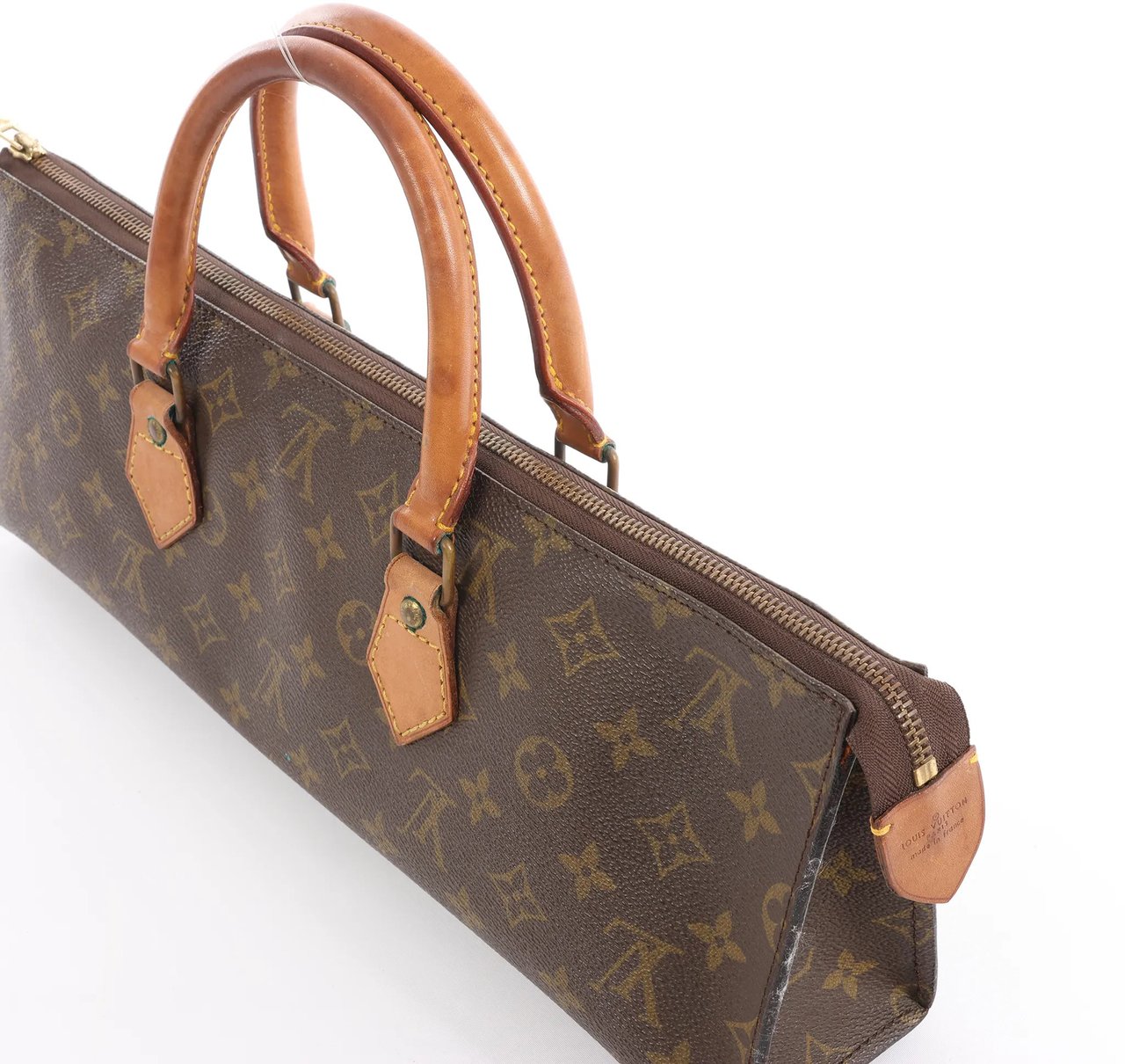 Louis Vuitton Sac Triangle Monogram Canvas Handbag in Brown M51360 Bruin