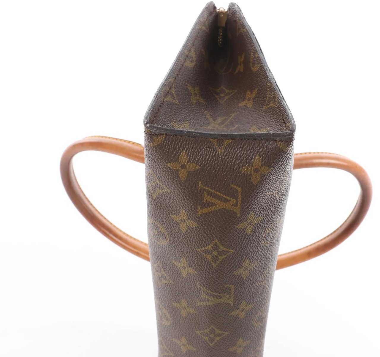 Louis Vuitton Sac Triangle Monogram Canvas Handbag in Brown M51360 Bruin