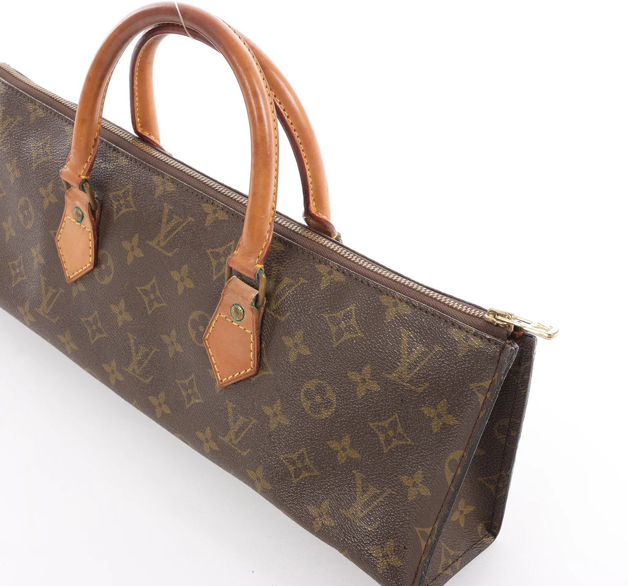 Louis Vuitton Sac Triangle Monogram Canvas Handbag in Brown M51360 Bruin