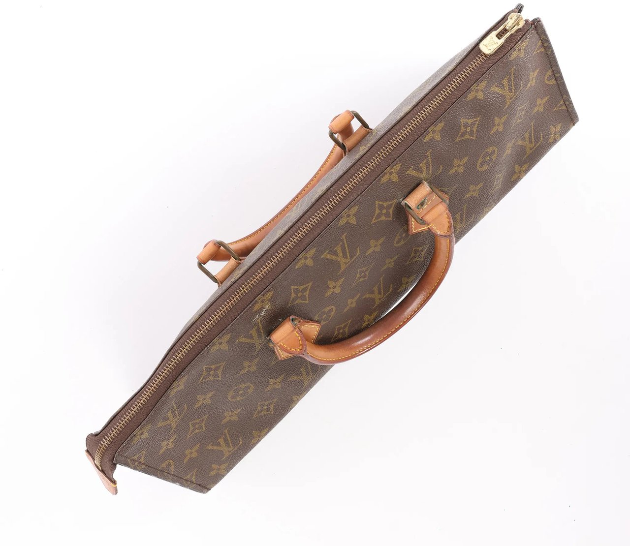 Louis Vuitton Sac Triangle Monogram Canvas Handbag in Brown M51360 Bruin