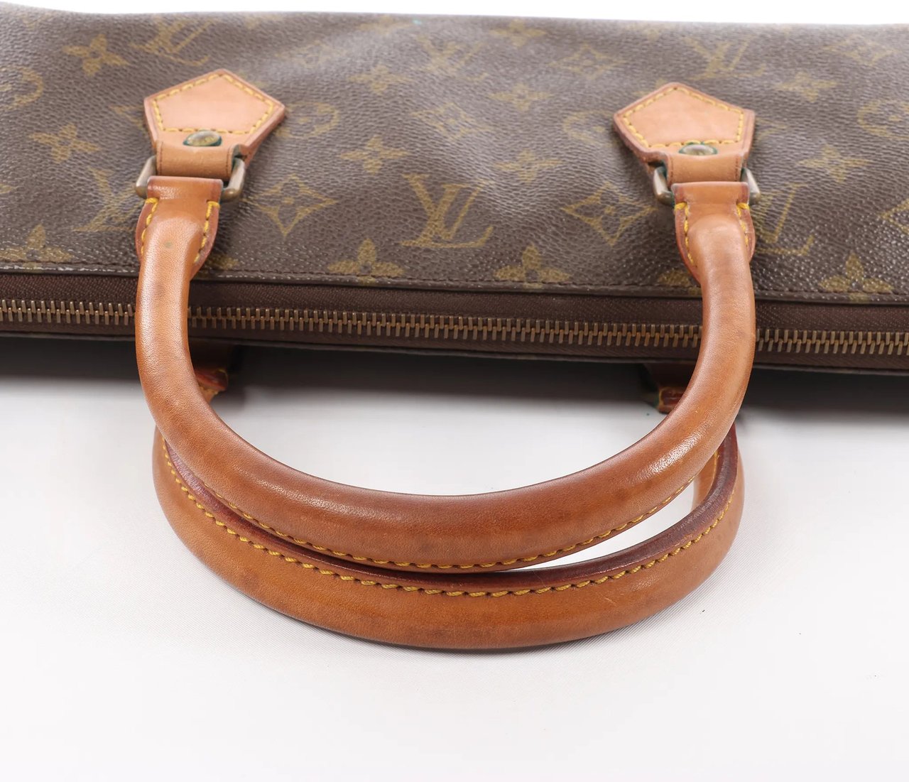 Louis Vuitton Sac Triangle Monogram Canvas Handbag in Brown M51360 Bruin