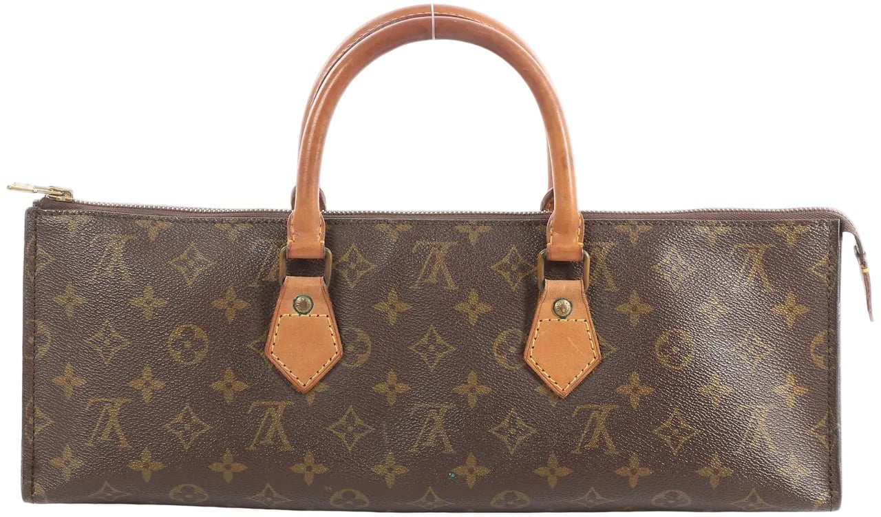 Louis Vuitton Sac Triangle Monogram Canvas Handbag in Brown M51360 Bruin
