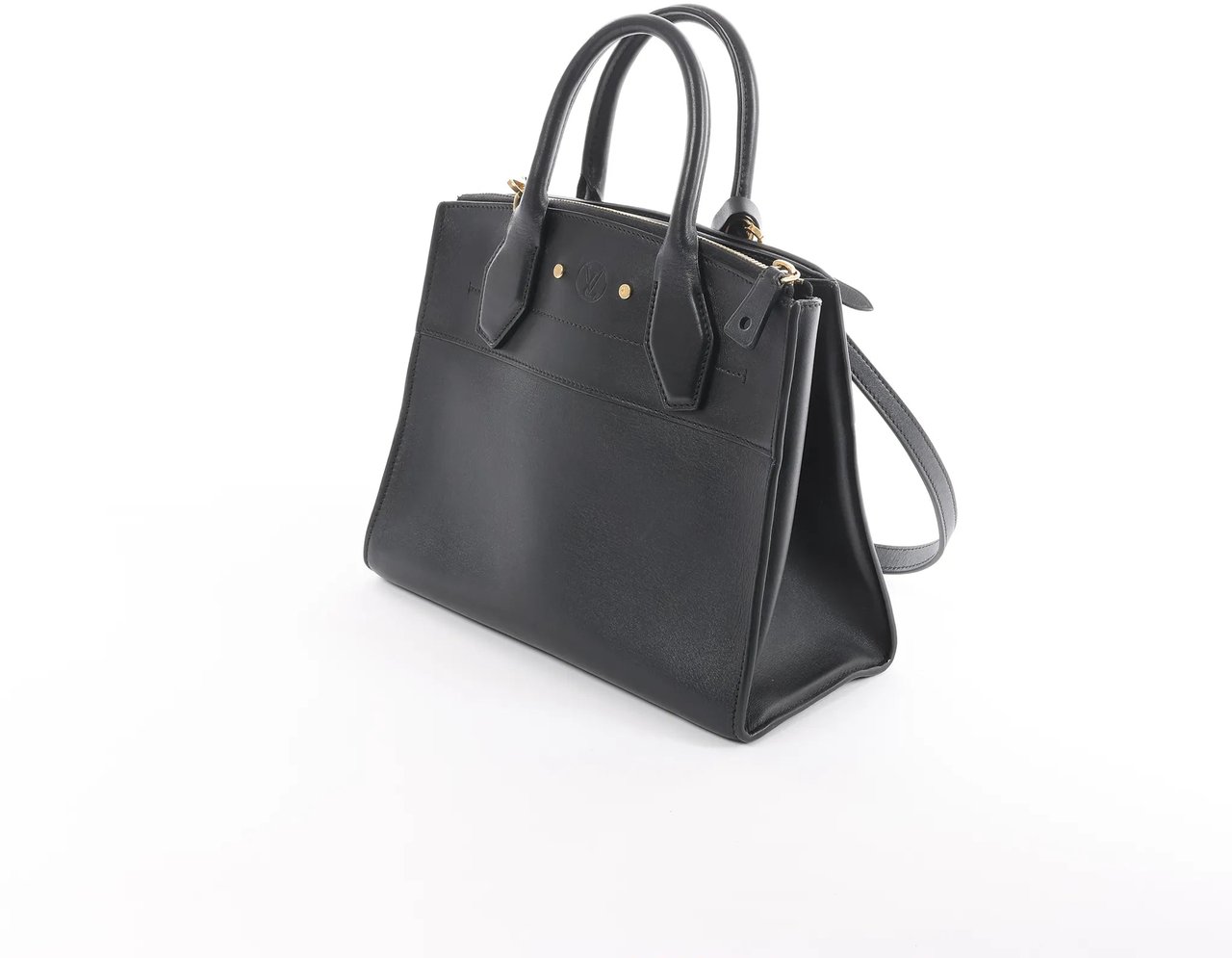 Louis Vuitton City Steamer PM Taurillon 2Way Handbag in Black M53028 Zwart