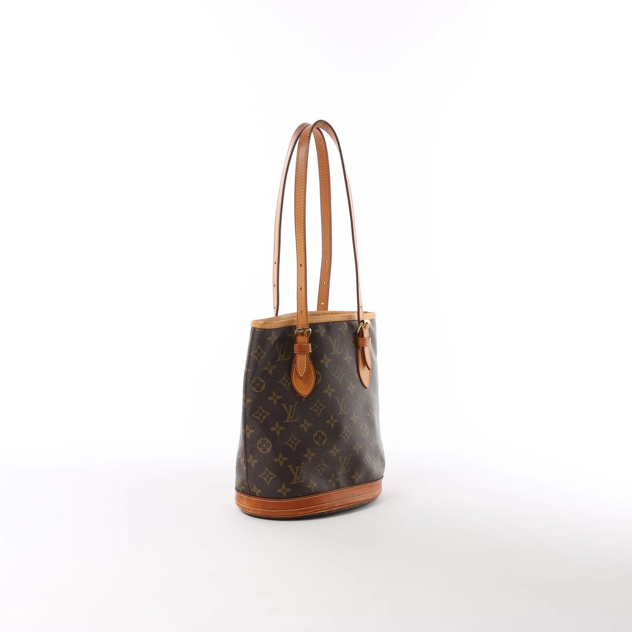 Louis Vuitton Louis Vuitton Bucket PM Monogram Canvas Shoulder Bag in Brown M42238 Bruin