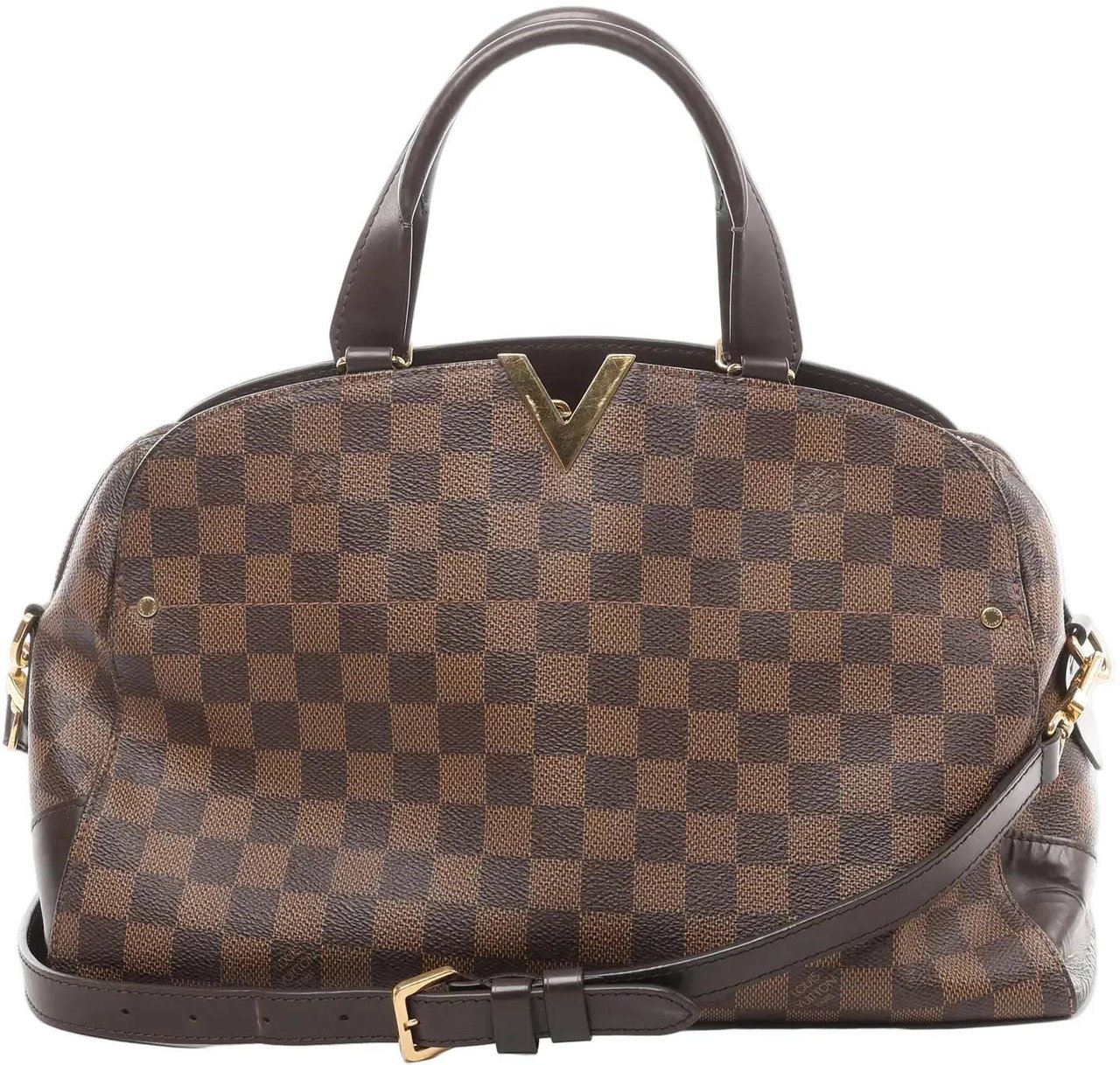 Louis Vuitton Kensington Bowling Damier Ebene 2Way Handbag in Brown N41505 Bruin