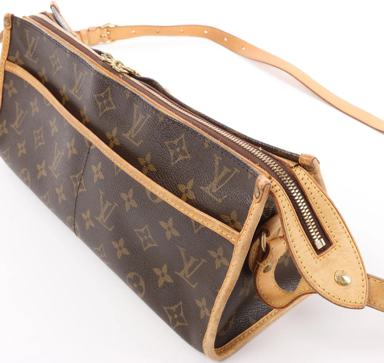 Louis Vuitton Popincourt Long Monogram Crossbody Bag M40008 Bruin