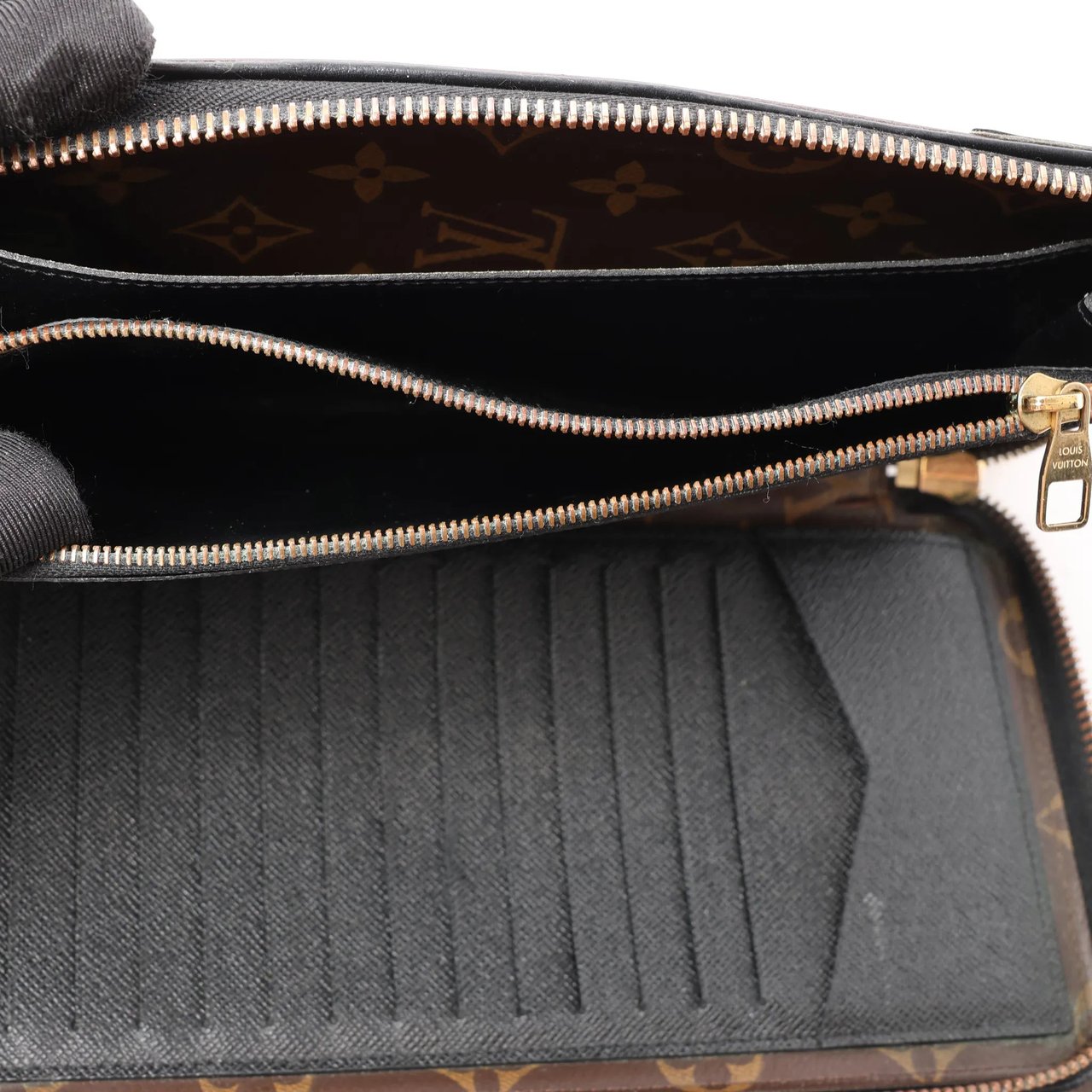 Louis Vuitton Macassar Daily Organizer Monogram Wallet Brown x Black M60679 Bruin