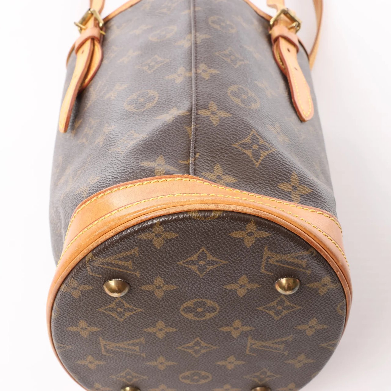 Louis Vuitton Louis Vuitton Bucket PM Monogram Canvas Shoulder Bag in Brown M42238 Bruin