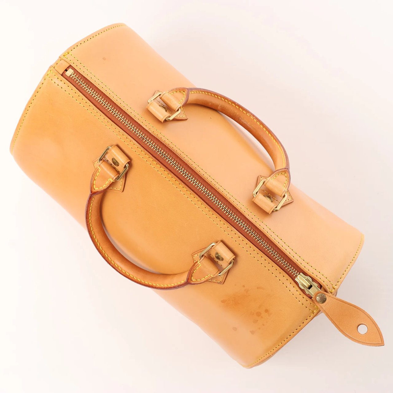 Louis Vuitton Louis Vuitton Speedy 30 Nomade Leather Handbag in Light Brown M85392 Blauw