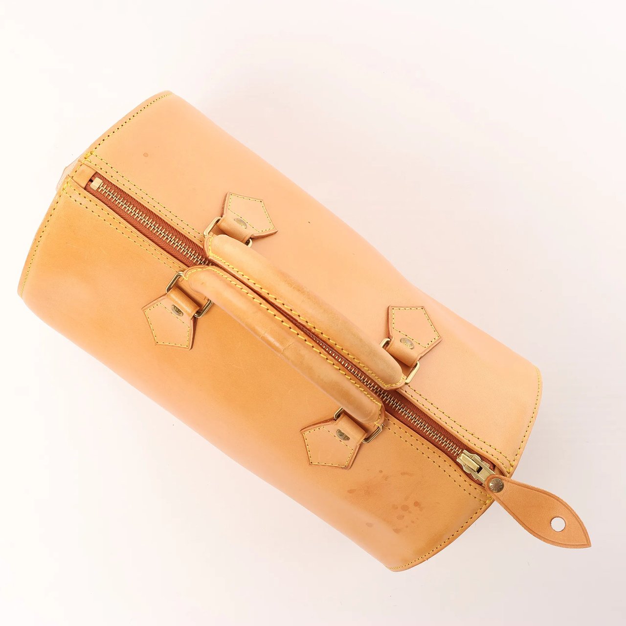 Louis Vuitton Louis Vuitton Speedy 30 Nomade Leather Handbag in Light Brown M85392 Blauw
