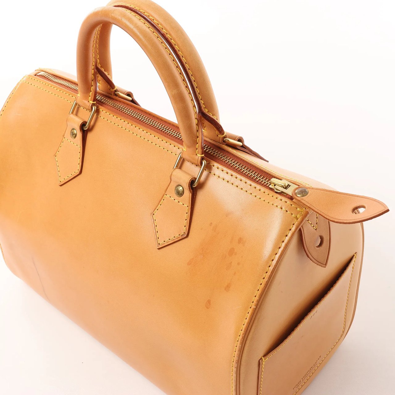 Louis Vuitton Louis Vuitton Speedy 30 Nomade Leather Handbag in Light Brown M85392 Blauw