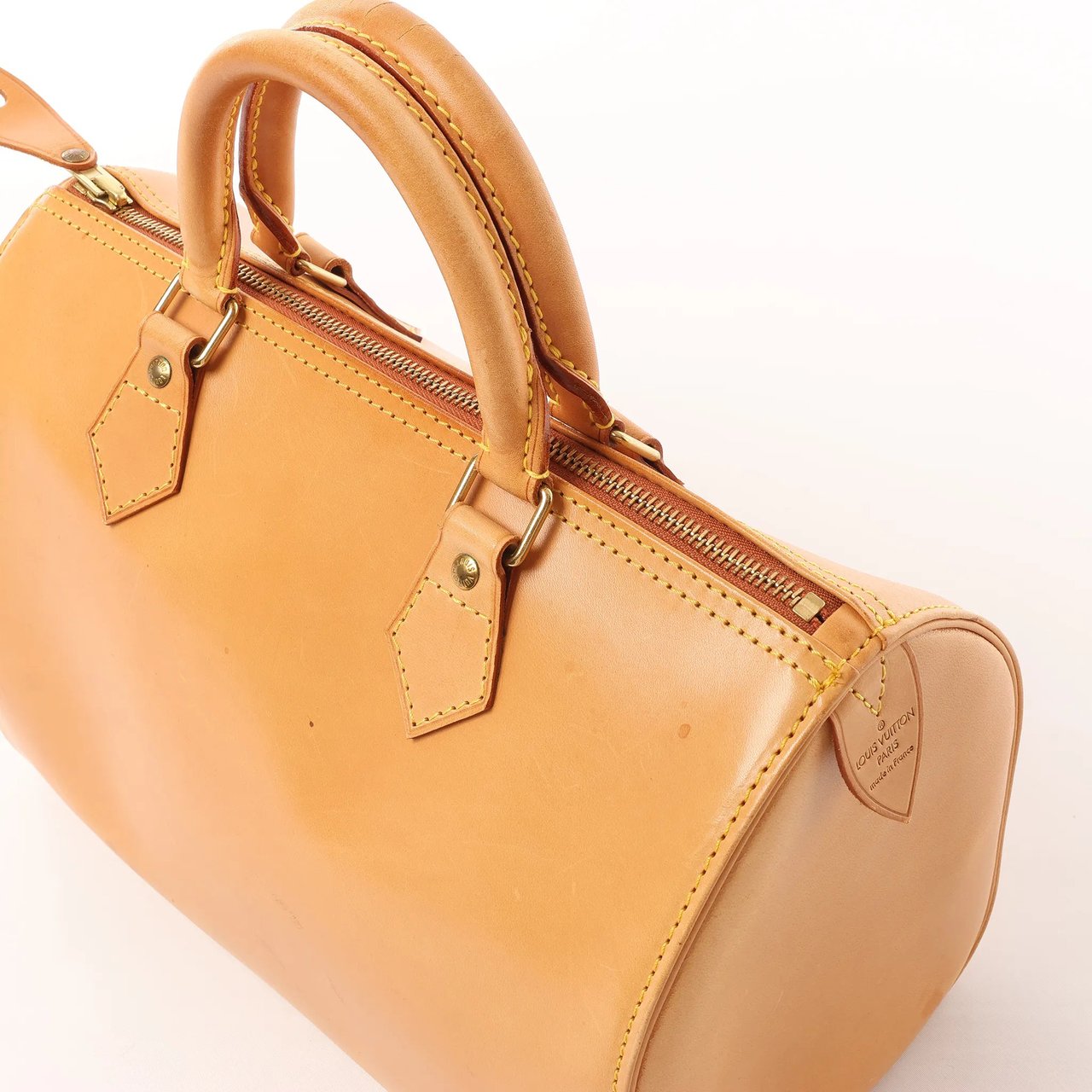 Louis Vuitton Louis Vuitton Speedy 30 Nomade Leather Handbag in Light Brown M85392 Blauw