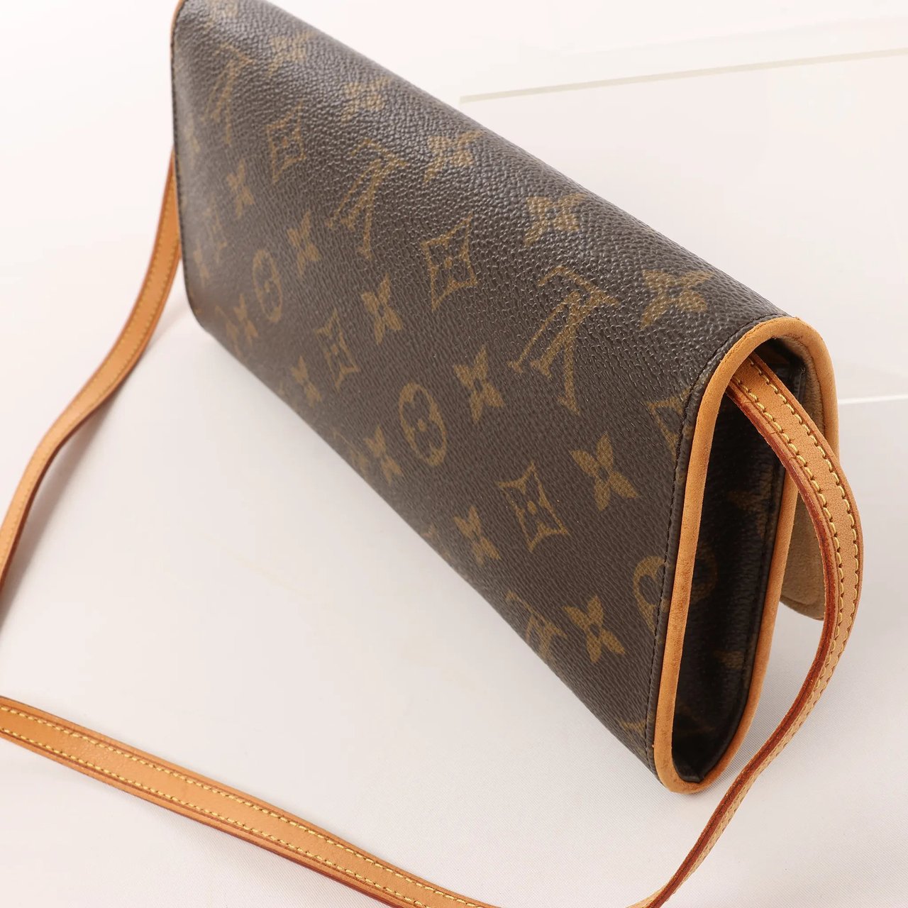 Louis Vuitton Pochette Twin GM Monogram Canvas Crossbody Bag in Brown M51852 Bruin