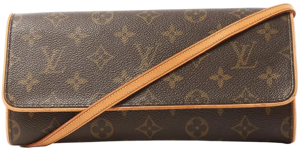 Louis Vuitton Pochette Twin GM Monogram Canvas Crossbody Bag in Brown M51852 Bruin