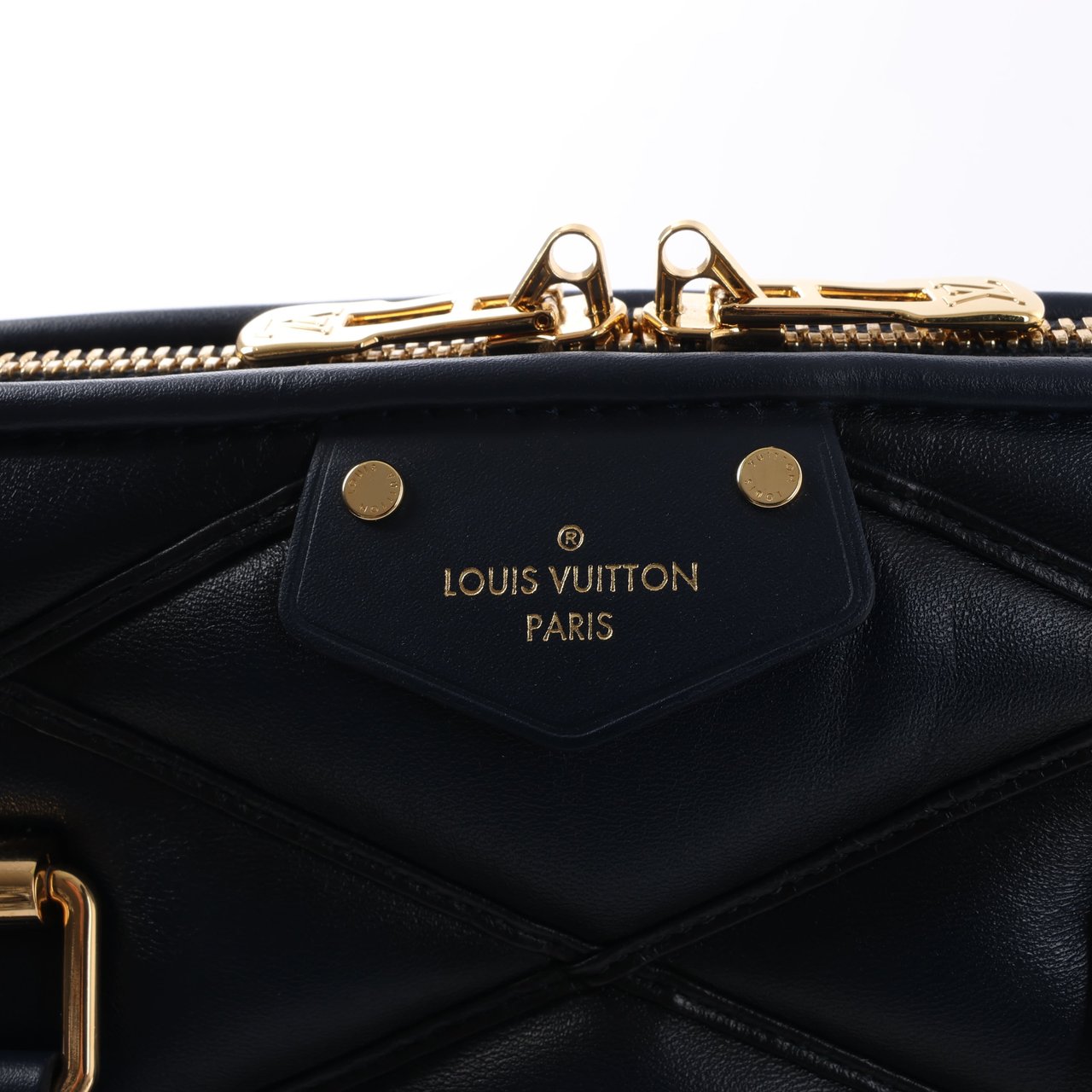 Louis Vuitton Malletage Alma GM Handbag in Navy Blue M23723 Navy