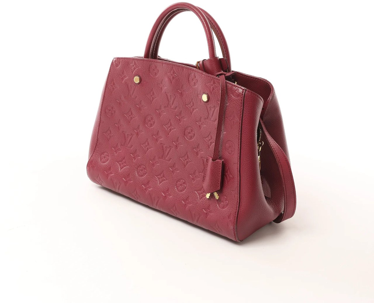 Louis Vuitton Louis Vuitton Montaigne MM Monogram Empreinte 2Way Handbag in Burgundy M43258 Maroon