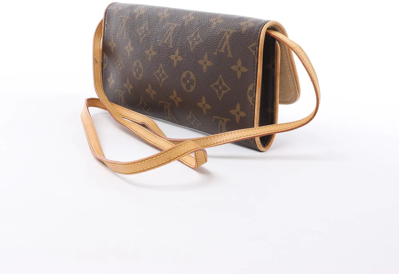 Louis Vuitton Louis Vuitton Pochette Twin GM Monogram Canvas Crossbody Bag in Brown M51852 Bruin