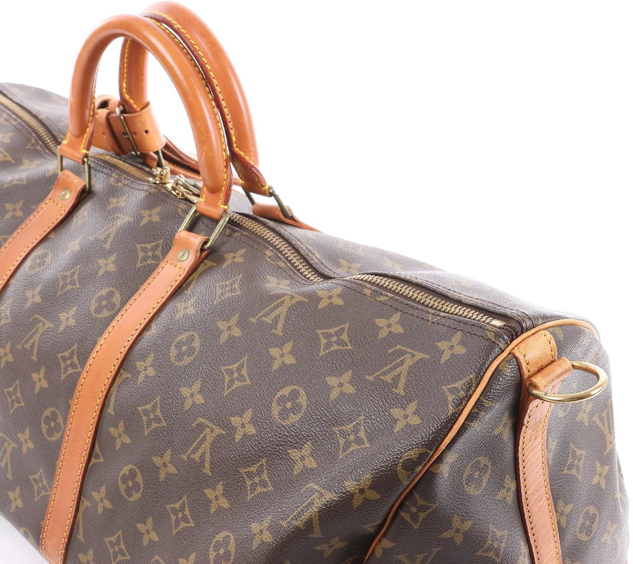 Louis Vuitton Louis Vuitton Keepall Bandoulière 55 Monogram Canvas Travel Bag in Brown M41414 Bruin