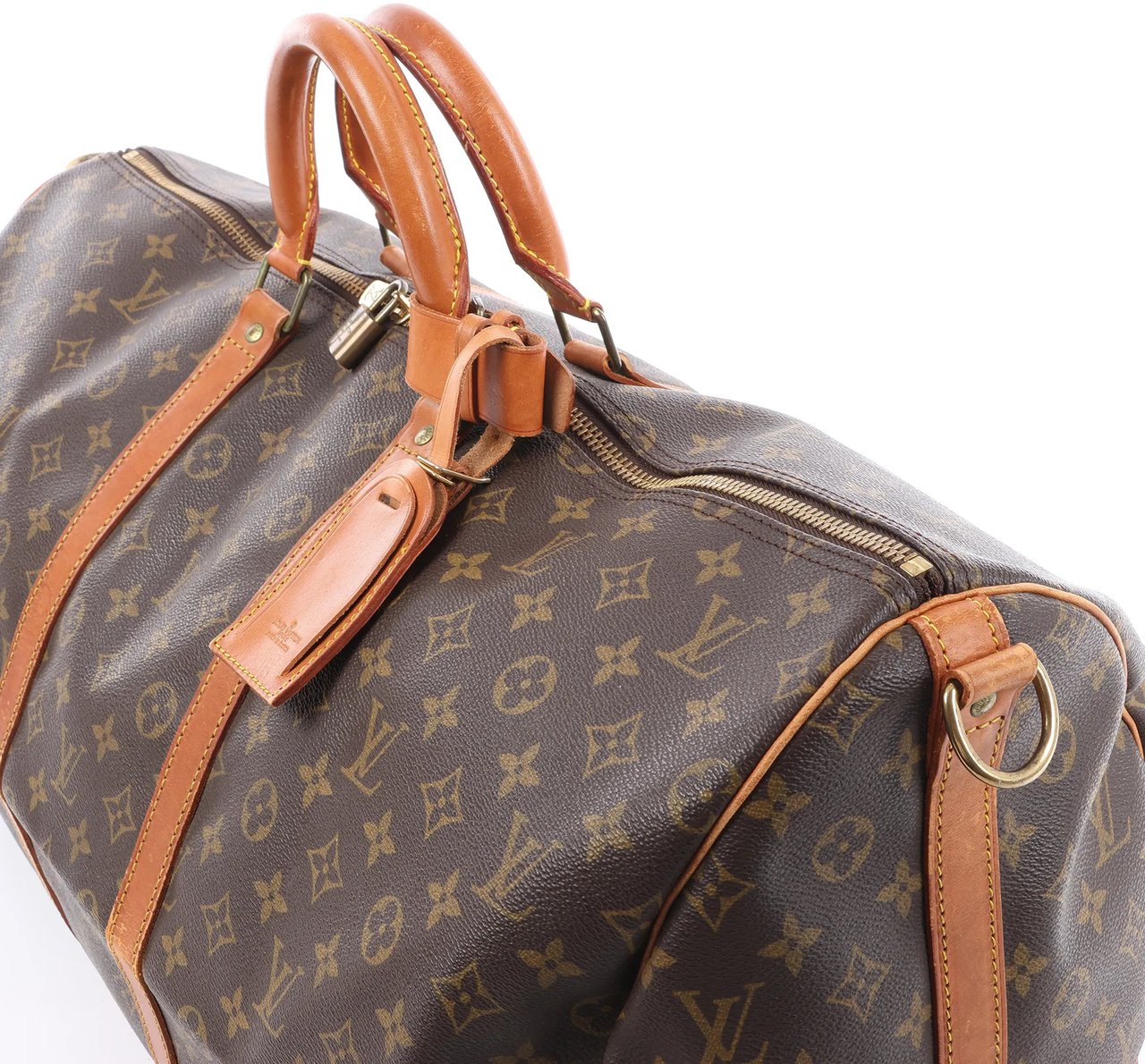 Louis Vuitton Louis Vuitton Keepall Bandoulière 55 Monogram Canvas Travel Bag in Brown M41414 Bruin