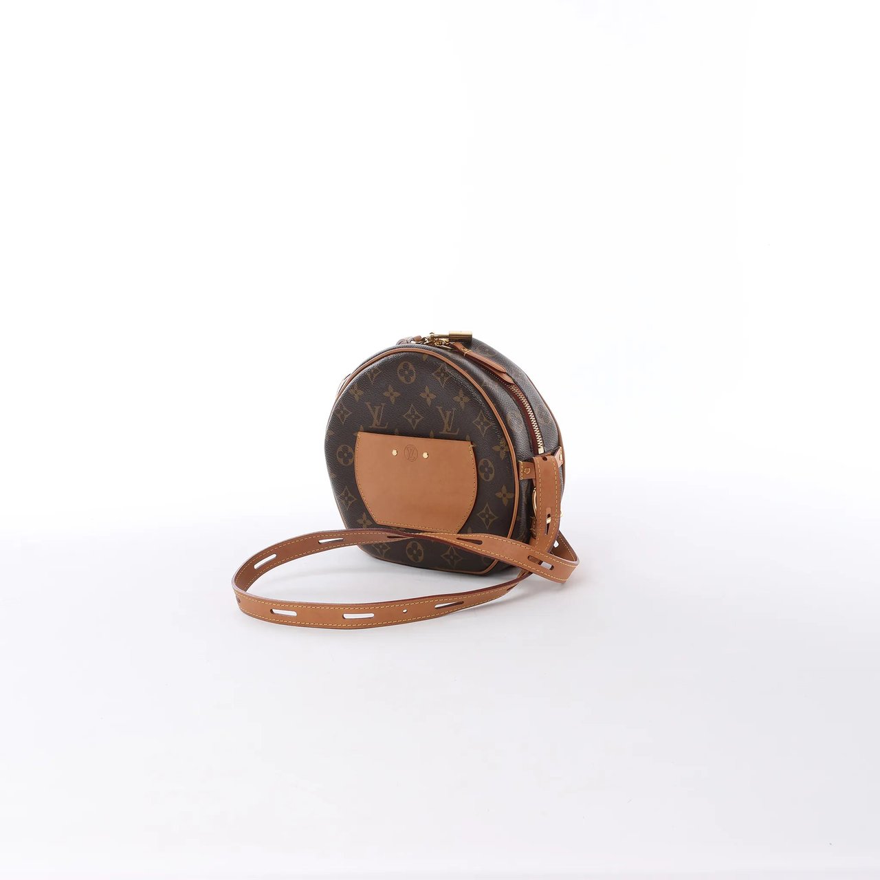 Louis Vuitton Boite Chapeau Souple MM Monogram Leather Crossbody Bag in Brown M52294 Bruin