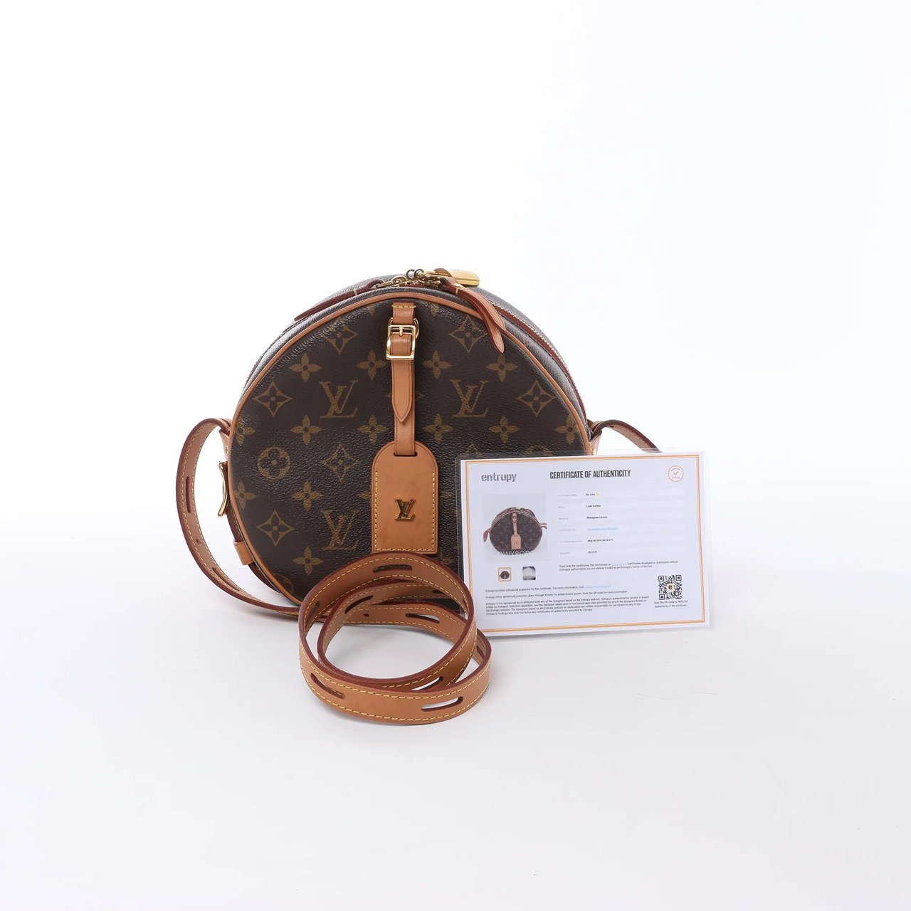 Louis Vuitton Boite Chapeau Souple MM Monogram Leather Crossbody Bag in Brown M52294 Bruin