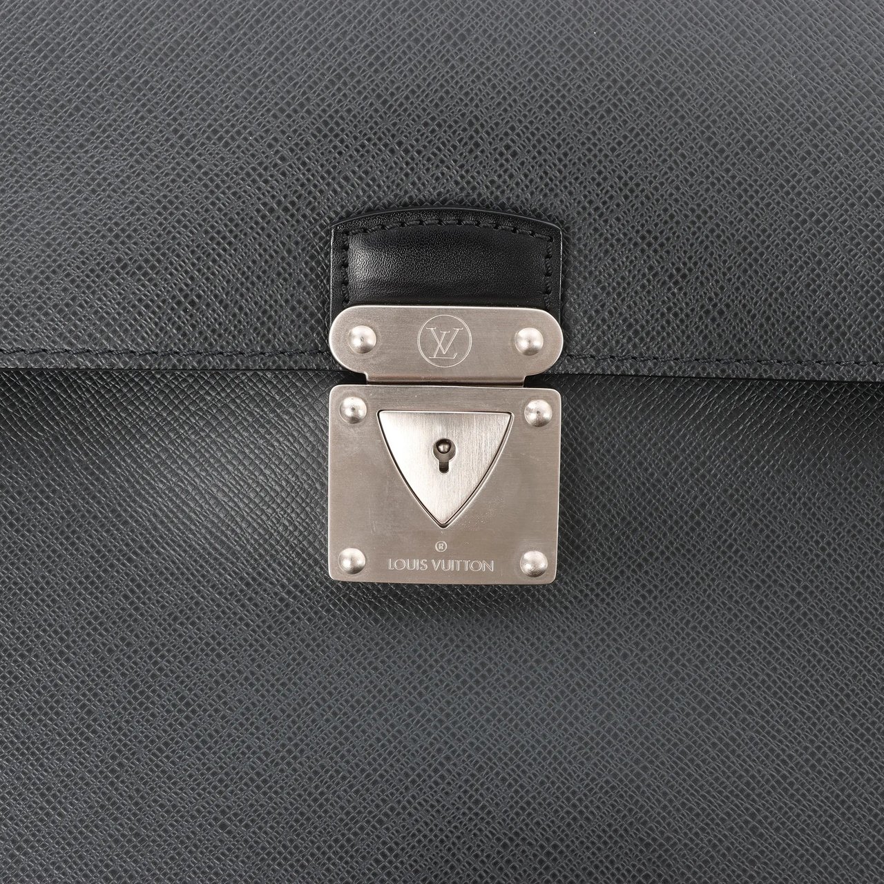 Louis Vuitton Robusto Taige Leather Briefcase in Black Zwart
