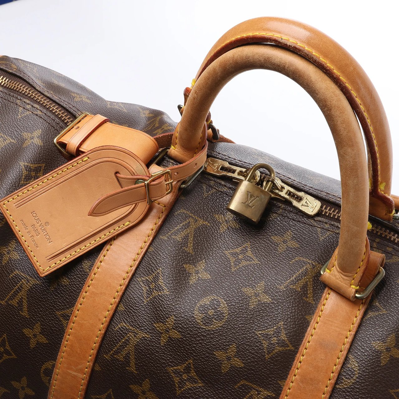 Louis Vuitton Keepall Bandoulière 50 Monogram Canvas Travel Bag in Brown M41416 Bruin