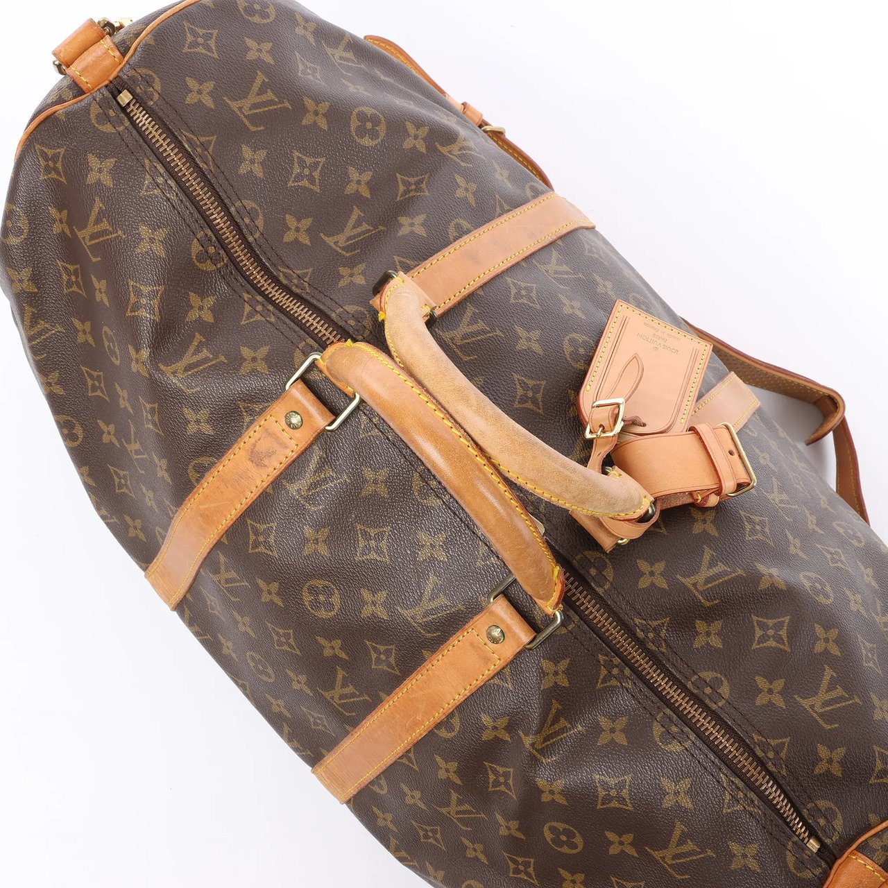 Louis Vuitton Keepall Bandoulière 50 Monogram Canvas Travel Bag in Brown M41416 Bruin