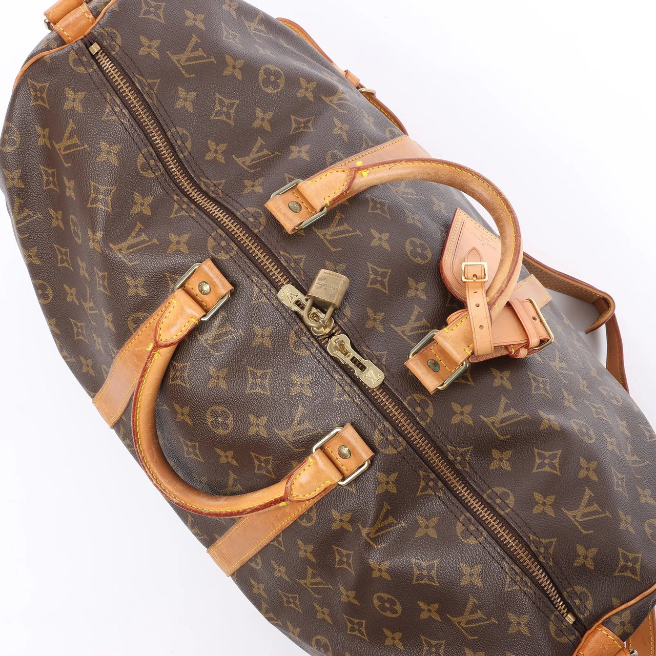 Louis Vuitton Keepall Bandoulière 50 Monogram Canvas Travel Bag in Brown M41416 Bruin