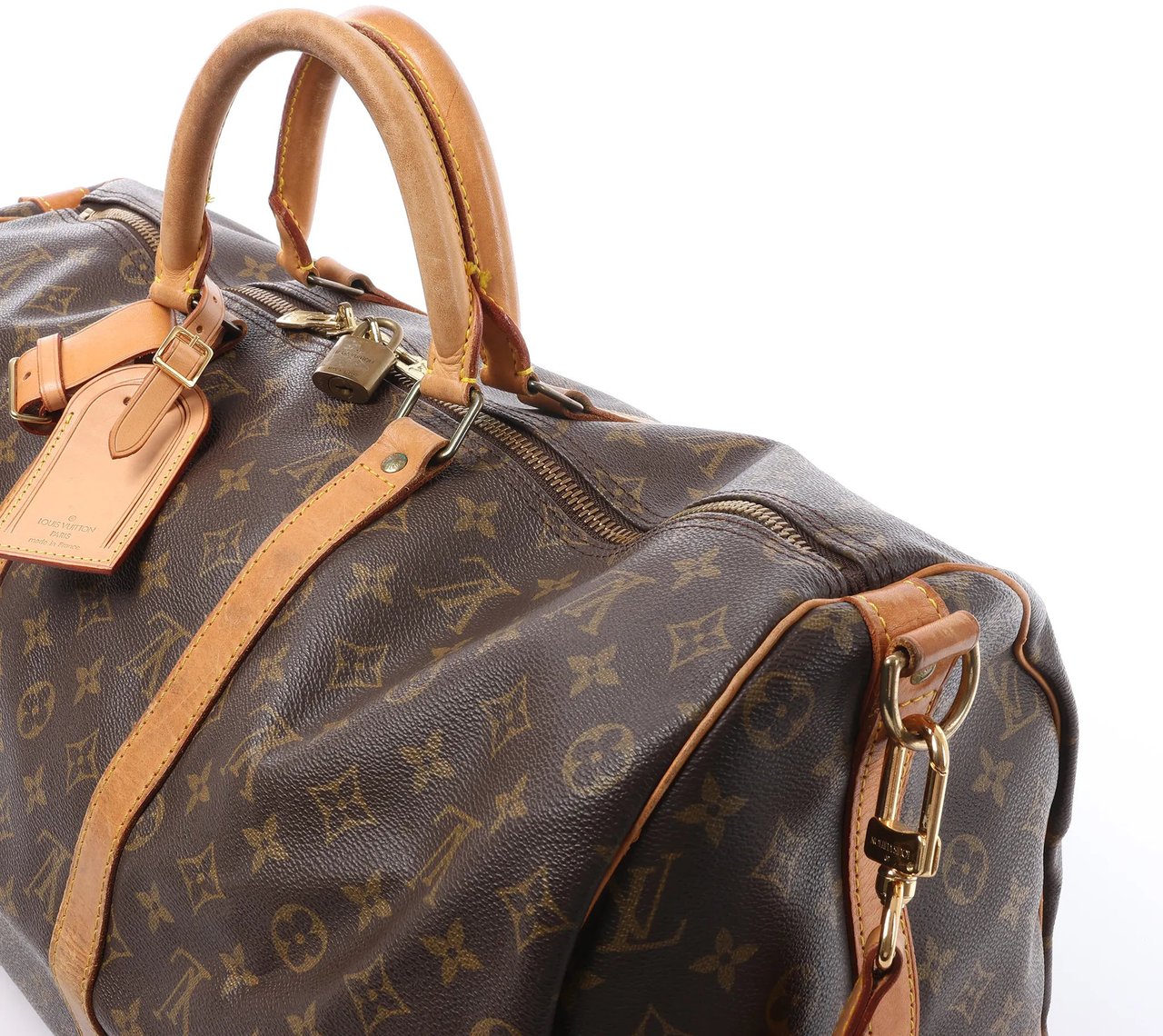 Louis Vuitton Keepall Bandoulière 50 Monogram Canvas Travel Bag in Brown M41416 Bruin