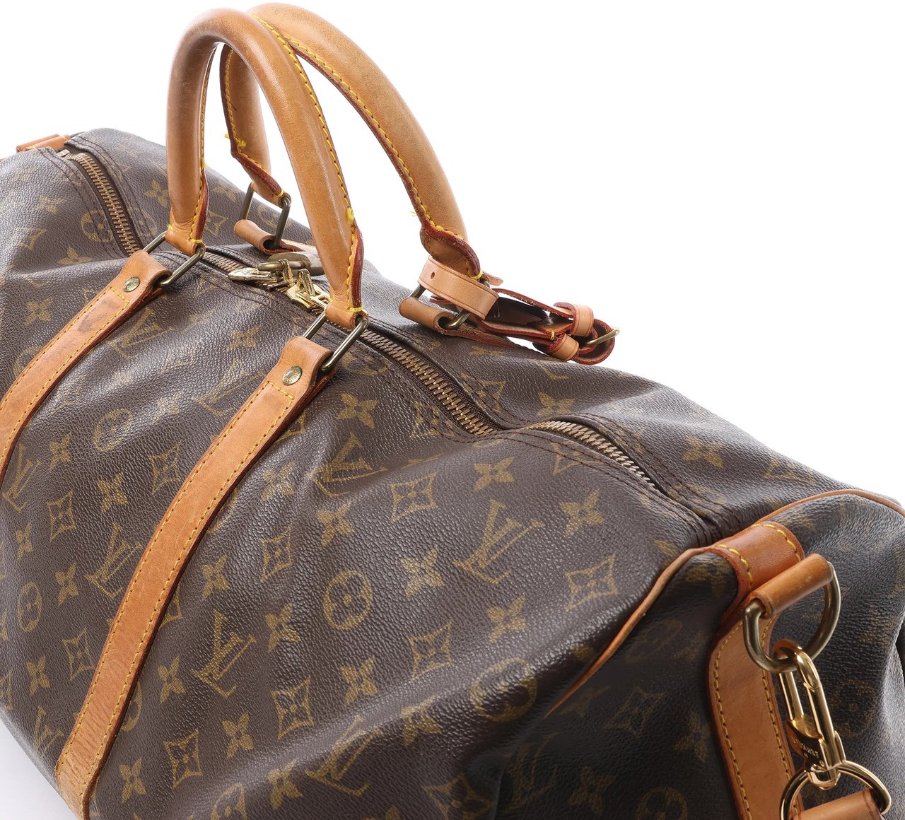 Louis Vuitton Keepall Bandoulière 50 Monogram Canvas Travel Bag in Brown M41416 Bruin
