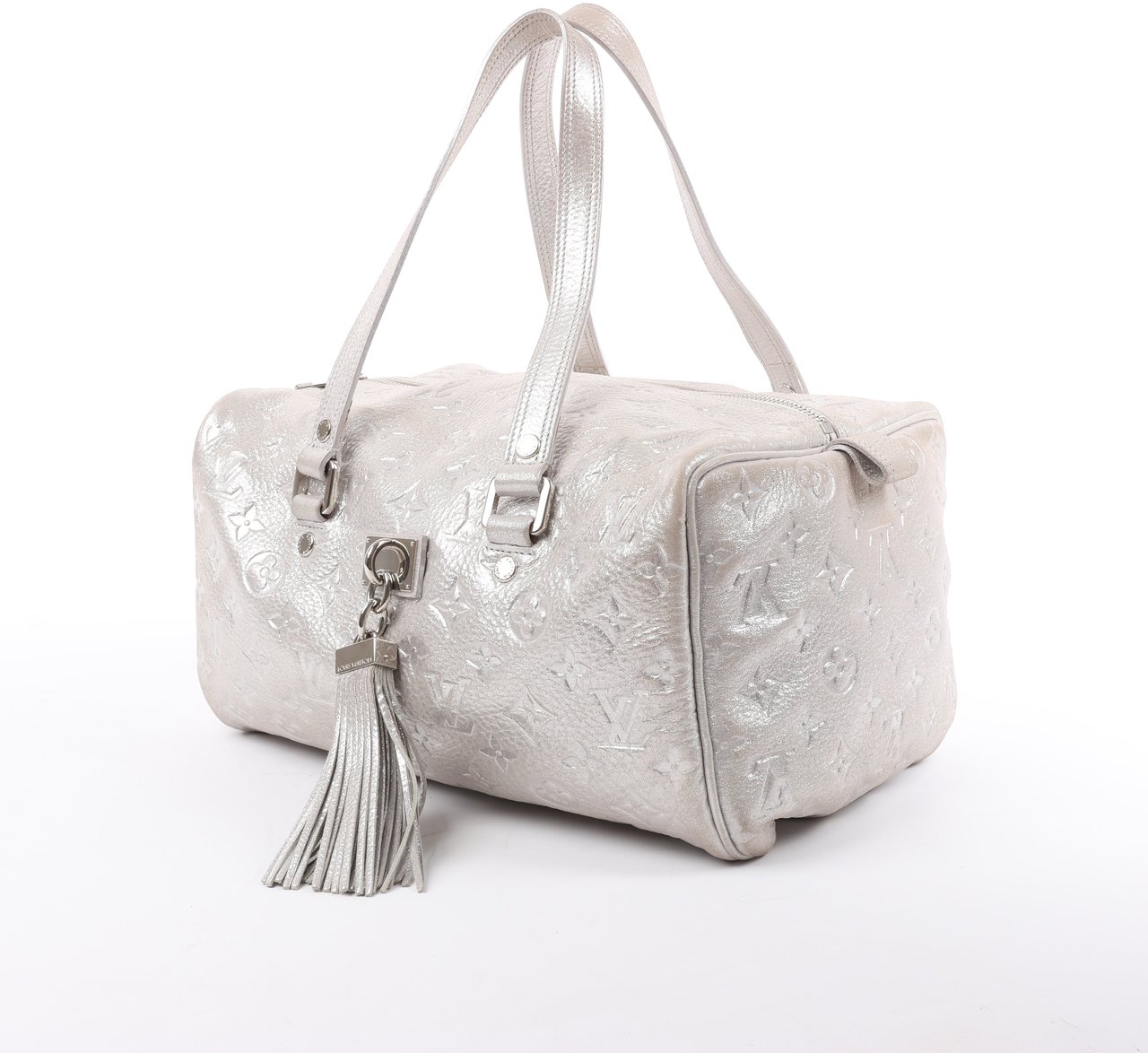 Louis Vuitton Comete Limited Edition Monogram Shoulder Bag in Shimmer Silver Zilver