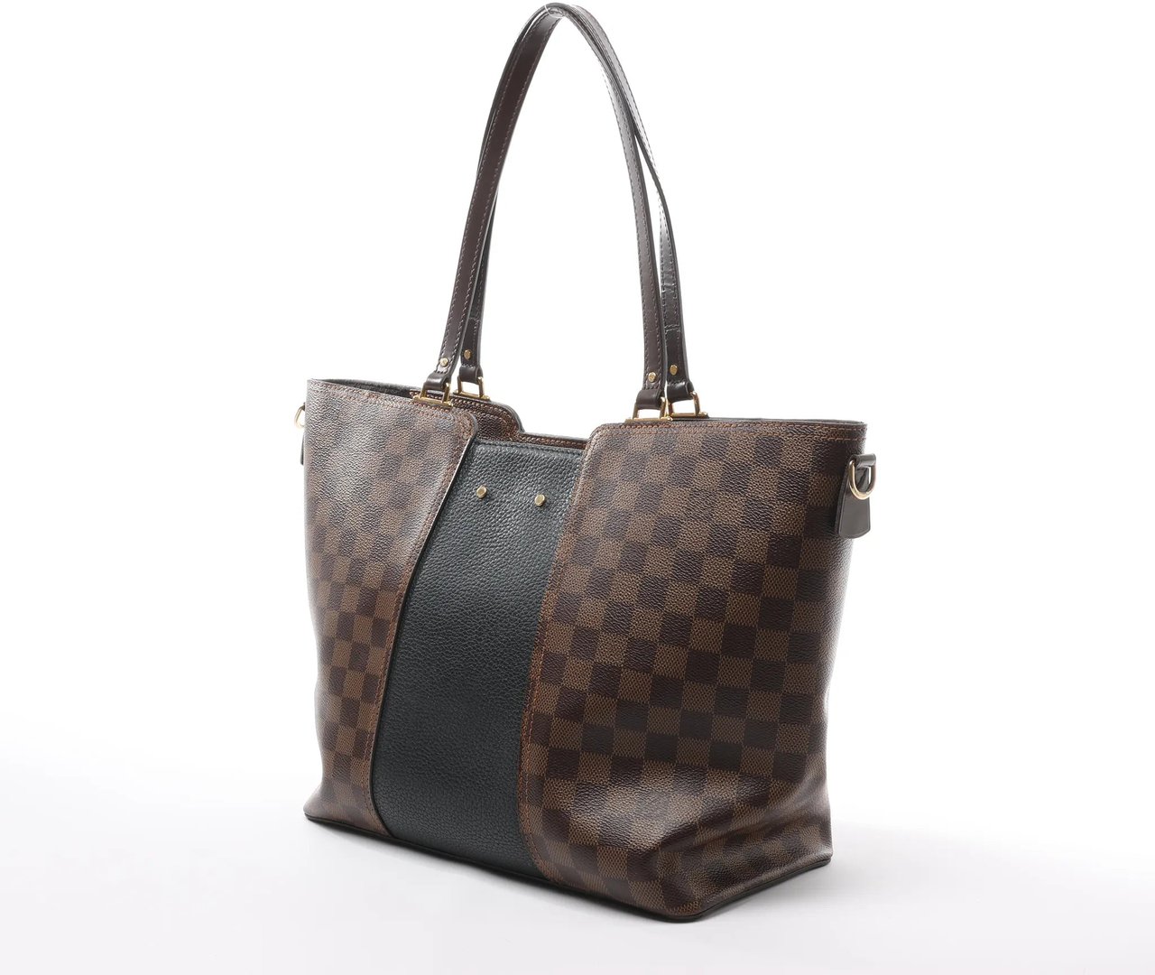 Louis Vuitton Jersey MM Damier x Leather 2Way Shoulder Bag in Brown x Black N44023 Divers