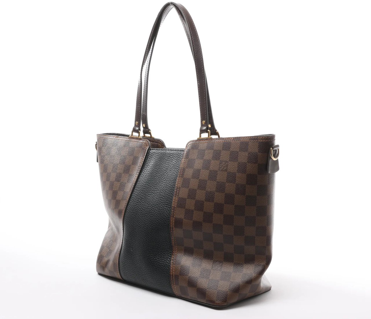 Louis Vuitton Jersey MM Damier x Leather 2Way Shoulder Bag in Brown x Black N44023 Divers