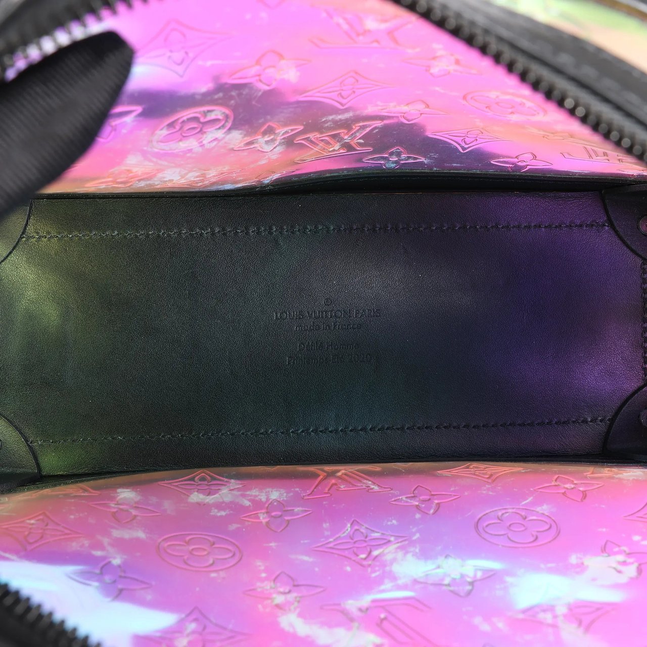 Louis Vuitton Soft Trunk Monogram Prism Crossbody Bag in Black x Holographic M55932 Divers
