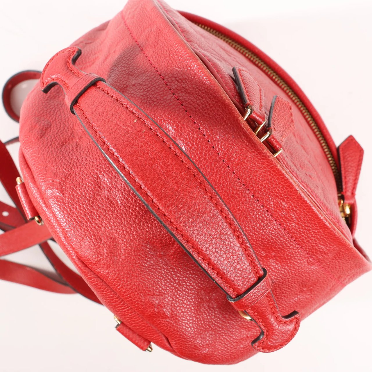 Louis Vuitton Sorbonne Monogram Empreinte Backpack in Red M44015 Rood