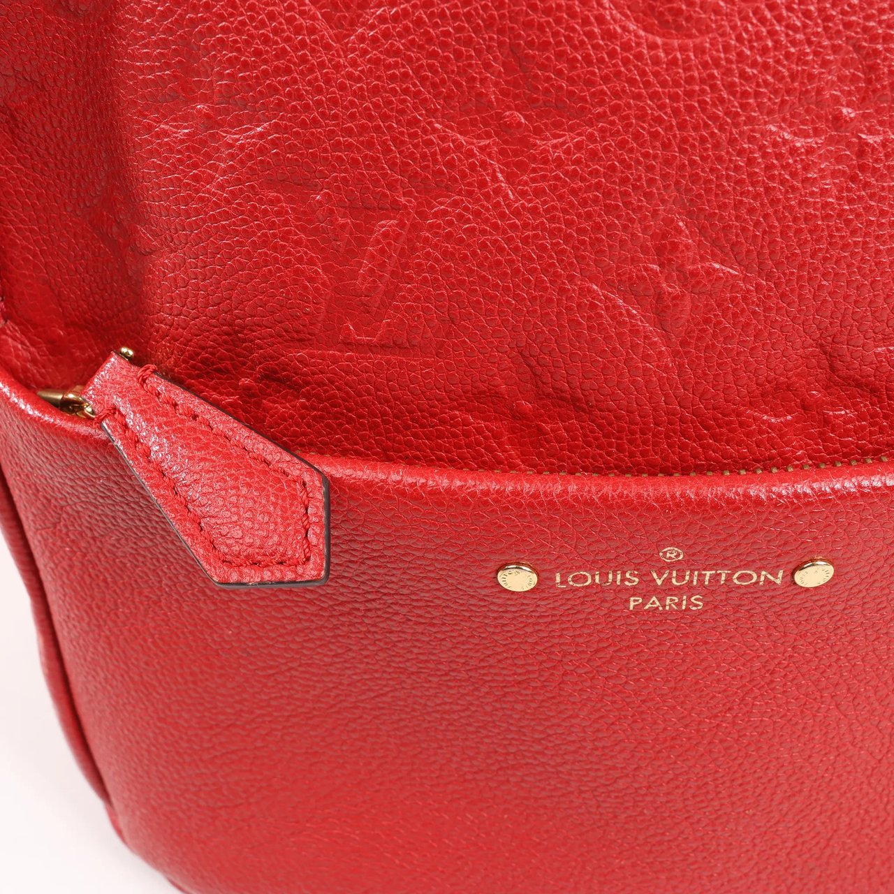 Louis Vuitton Sorbonne Monogram Empreinte Backpack in Red M44015 Rood