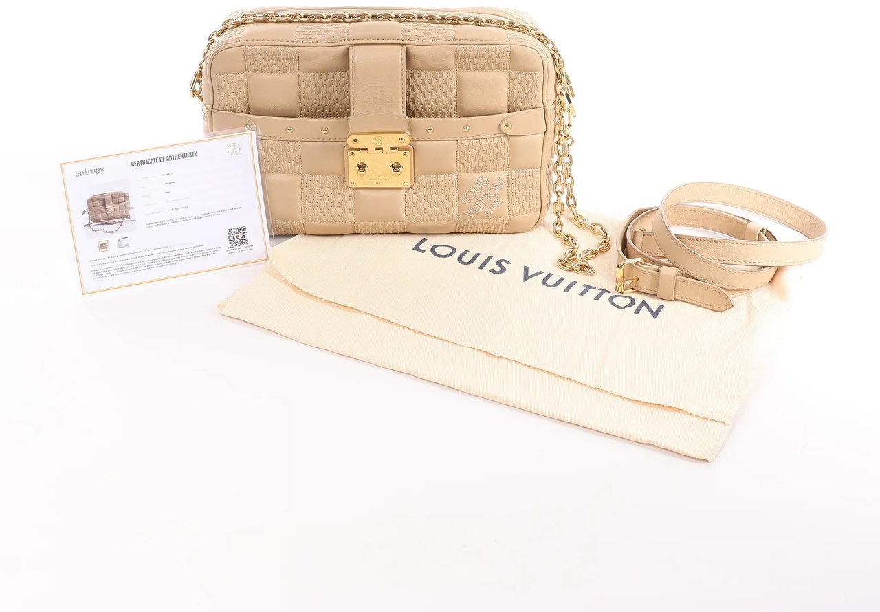 Louis Vuitton Troca MM Damier Quilt Crossbody Bag in Beige M59111 Beige
