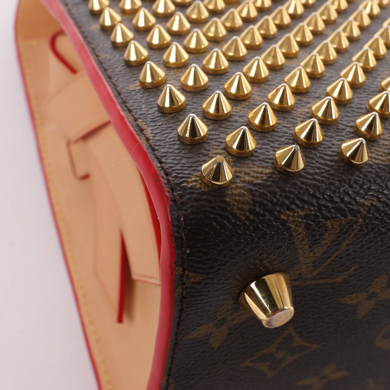 Louis Vuitton Louis Vuitton x Christian Louboutin Monogram Iconoclast Handbag in Brown x Red M41234 Divers