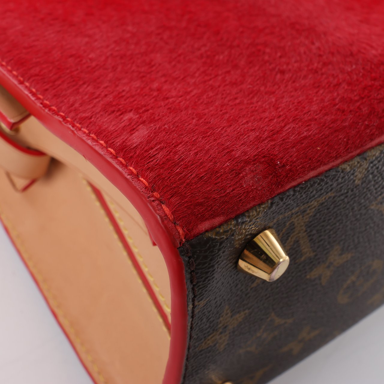 Louis Vuitton Louis Vuitton x Christian Louboutin Monogram Iconoclast Handbag in Brown x Red M41234 Divers