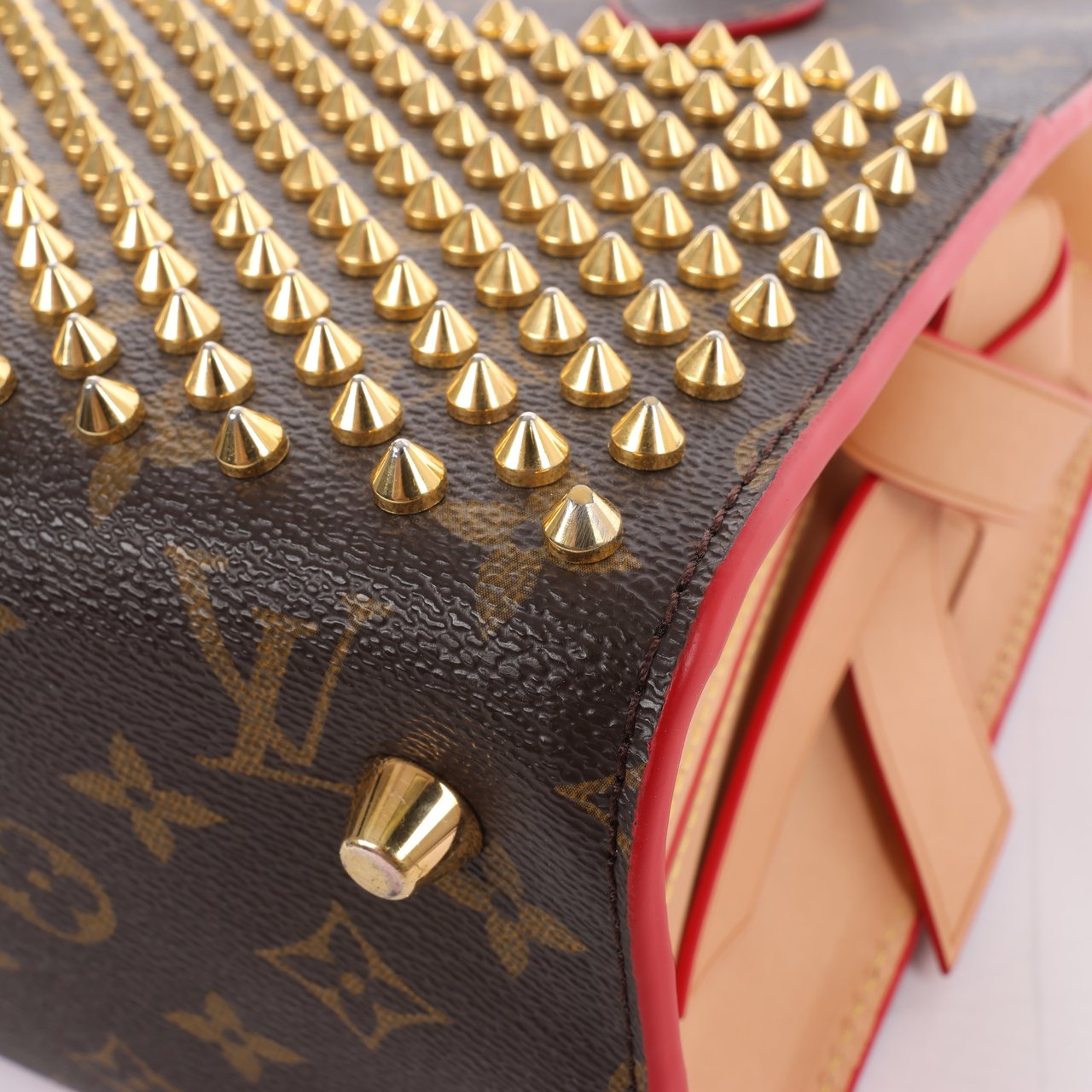 Louis Vuitton Louis Vuitton x Christian Louboutin Monogram Iconoclast Handbag in Brown x Red M41234 Divers