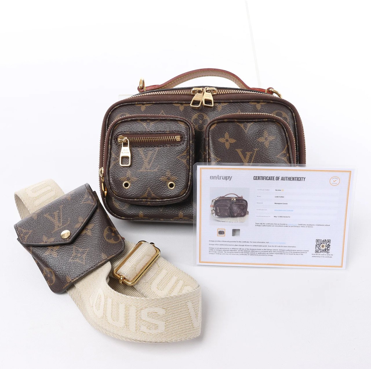 Louis Vuitton Louis Vuitton Utility Monogram Crossbody Bag in Brown M80446 Bruin