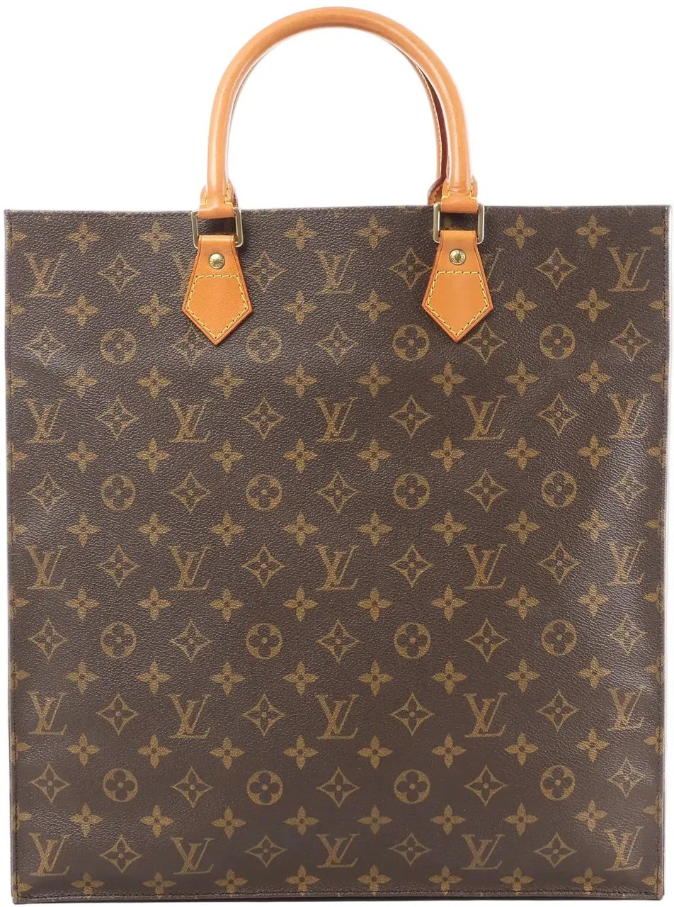 Louis Vuitton Louis Vuitton Sac Plat Monogram Canvas Handbag in Brown M51140 Bruin