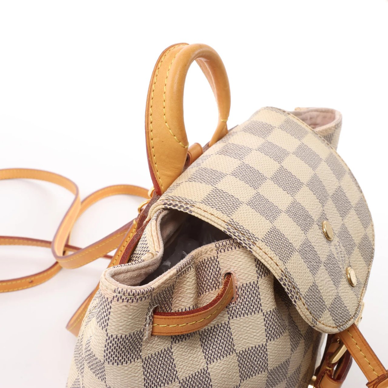 Louis Vuitton Louis Vuitton Sperone BB Damier Azur Backpack in Beige N44026 Beige