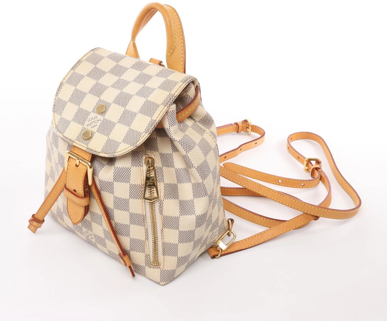 Louis Vuitton Louis Vuitton Sperone BB Damier Azur Backpack in Beige N44026 Beige