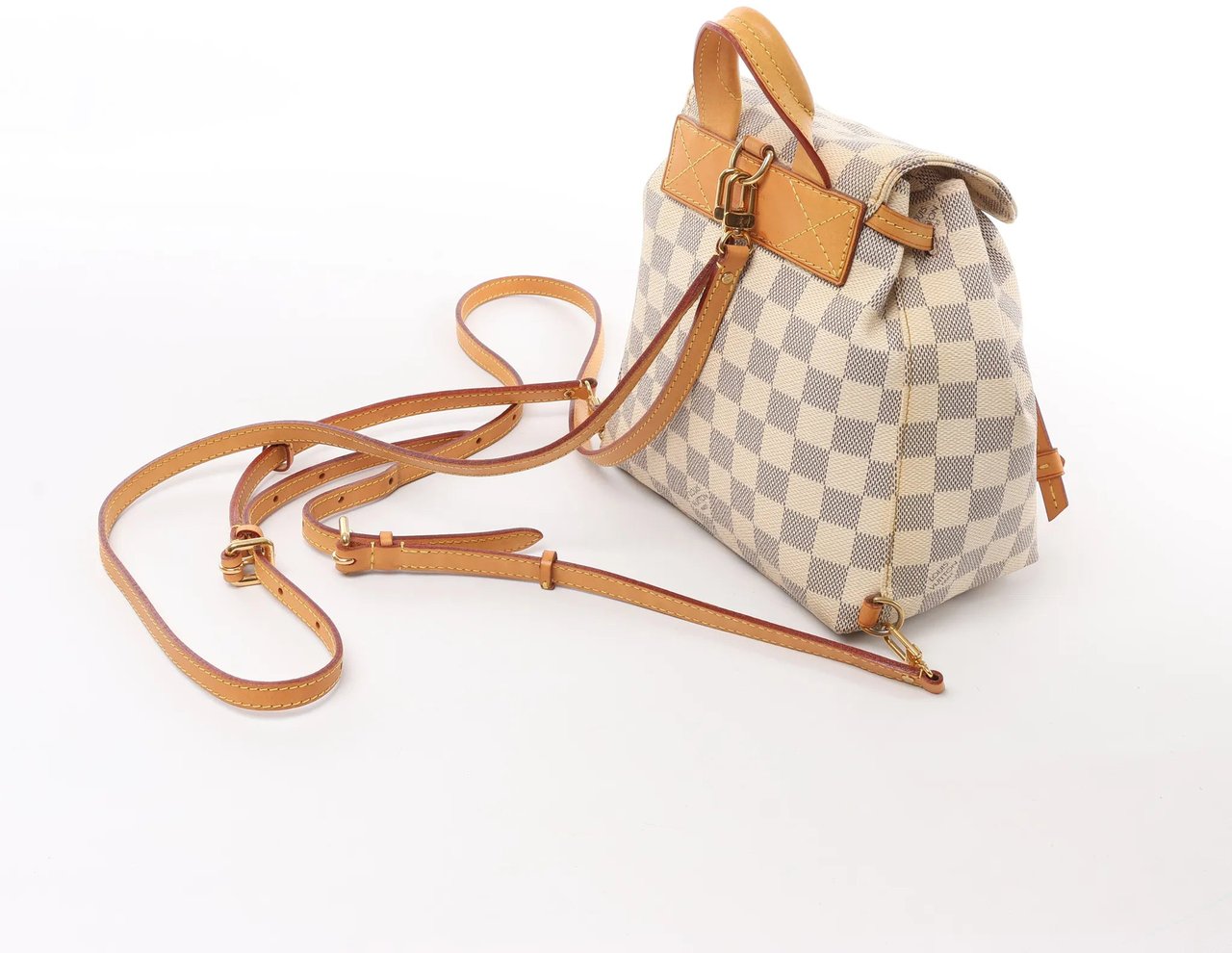 Louis Vuitton Louis Vuitton Sperone BB Damier Azur Backpack in Beige N44026 Beige