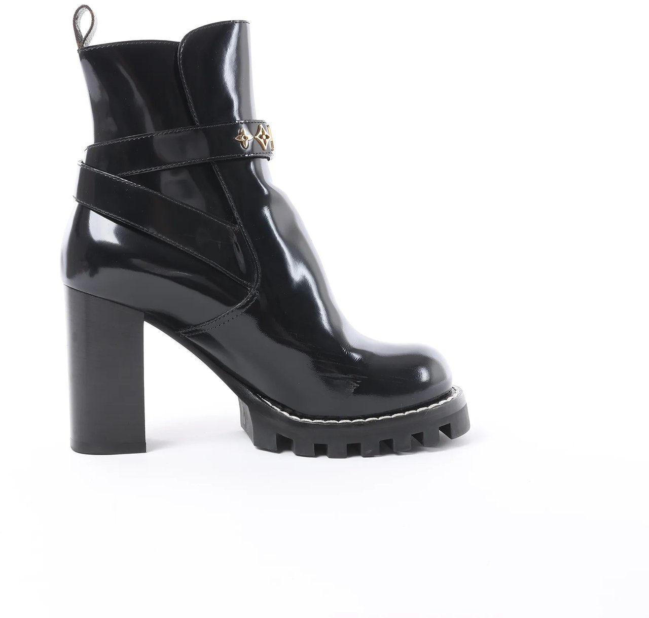 Louis Vuitton Louis Vuitton Star Trail Line 21 years Monogram Patent Leather Ankle Boots in Black MA0231, Size 38 EU Zwart
